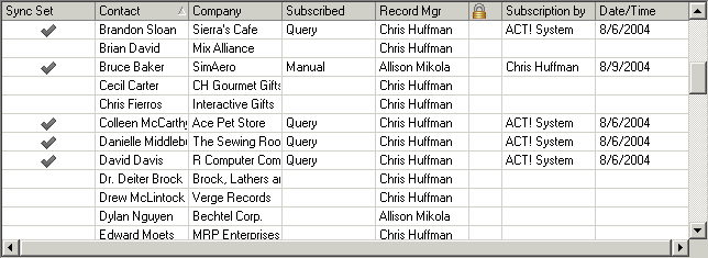 How to Manage the Synchronization Subscription List for Act!