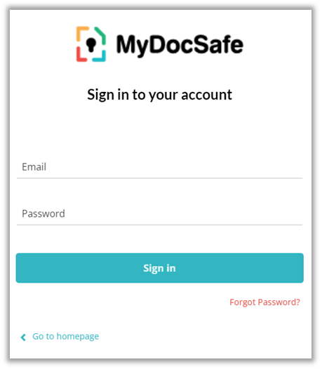 First Time Setup of the MyDocSafe Plugin
