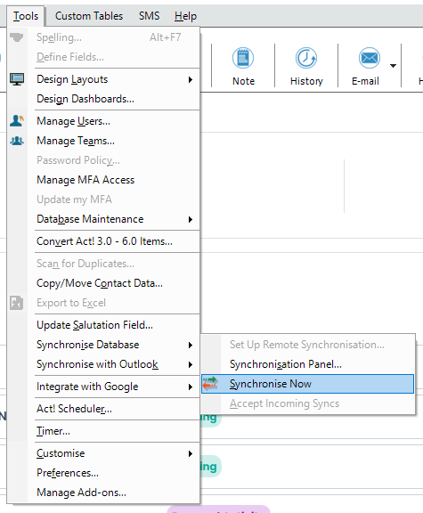 How do I synchronize my remote database?