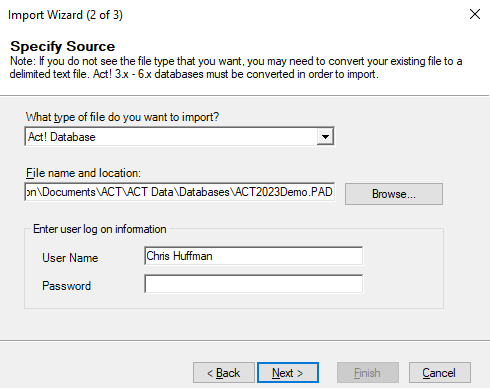 How To Import or Export Contact Data From an Existing Act! Database ...