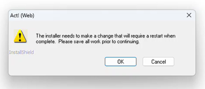Error: “The Installer needs to make a change that will require a ...